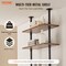 Wall Mounted Industrial Pipe Shelf 5 Tier Wood Storage Unit